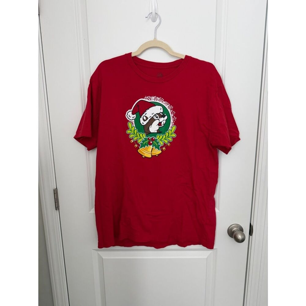 Buc-ee's Red Christmas T-Shirt Holiday Beaver Graphic Size XL